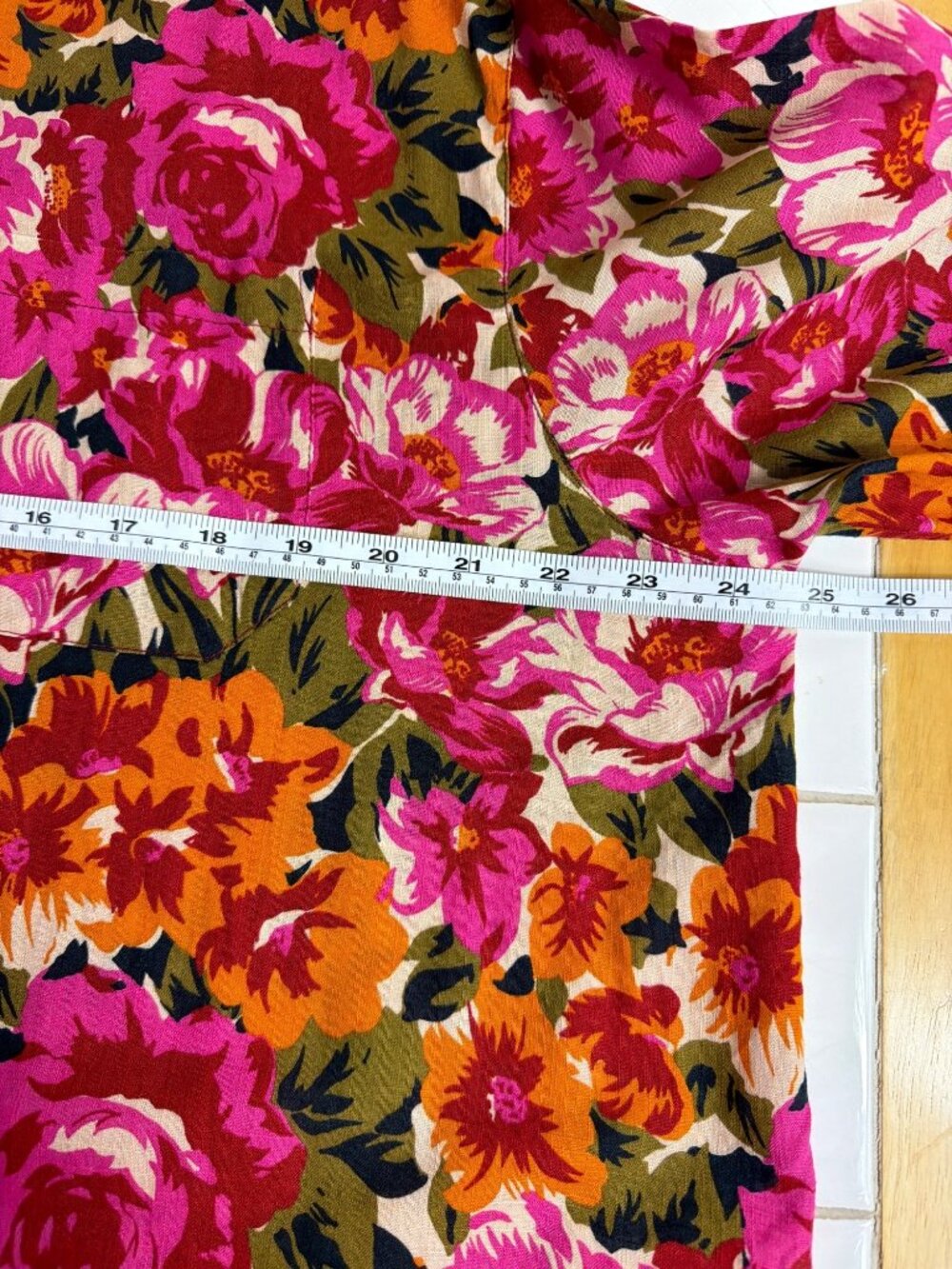 Sézane Max Floral Shirt Button Down Oversized Blouse Parisian Size 42 L - Picture 10 of 16